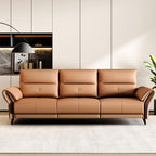 112.5'' Vegan Leather Power Reclining Sofa with USB Charging Port
