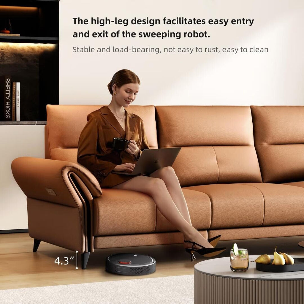 112.5'' Vegan Leather Power Reclining Sofa with USB Charging Port