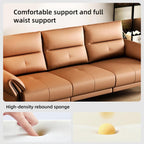 112.5'' Vegan Leather Power Reclining Sofa with USB Charging Port