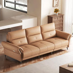 112.5'' Vegan Leather Power Reclining Sofa with USB Charging Port