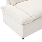 119.5 Large Polyester 3-seater Sofa with 2 Storage Units and Rubber Wood Legs for Living Room
