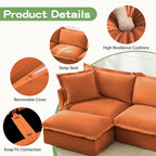 120 Chenille 4-Seater Sofa with Soft Multiple Big Pillows for living room and bedroom