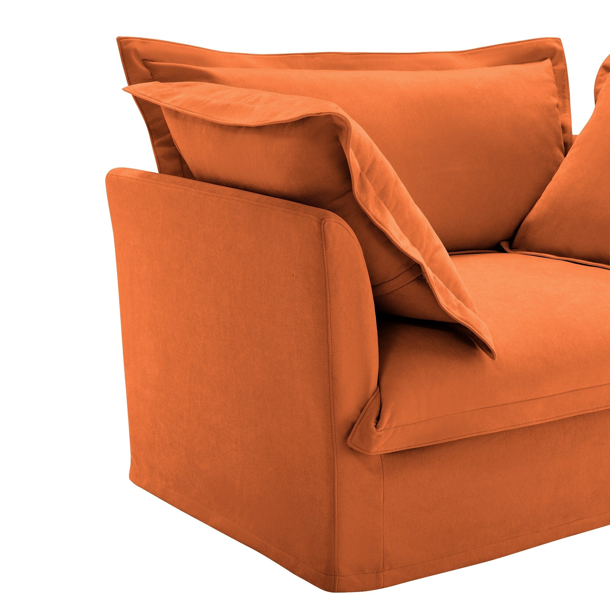 120 Chenille 4-Seater Sofa with Soft Multiple Big Pillows for living room and bedroom