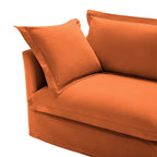 120 Chenille 4-Seater Sofa with Soft Multiple Big Pillows for living room and bedroom