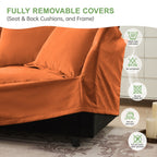 120 Chenille 4-Seater Sofa with Soft Multiple Big Pillows for living room and bedroom