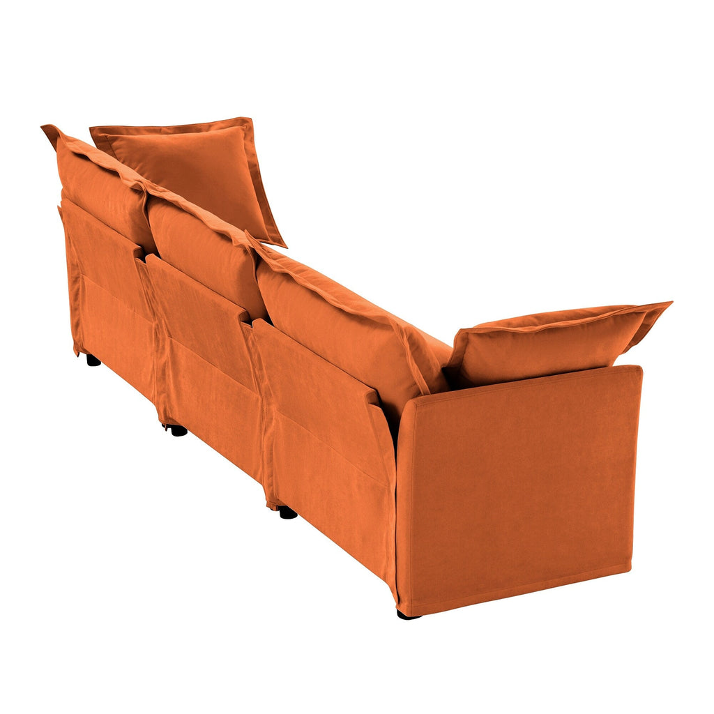 120 Chenille 4-Seater Sofa with Soft Multiple Big Pillows for living room and bedroom
