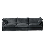 120 Corduroy 4-Seater Sofa with Soft Multiple Big Pillows for living room and bedroom