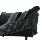 120 Corduroy 4-Seater Sofa with Soft Multiple Big Pillows for living room and bedroom