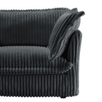 120 Corduroy 4-Seater Sofa with Soft Multiple Big Pillows for living room and bedroom