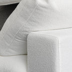 120 L-shaped Modern Sectional Sofa Linen Modular Sofa Couch with Storage Ottoman