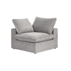 120 L-shaped Modern Sectional Sofa Linen Modular Sofa Couch with Storage Ottoman
