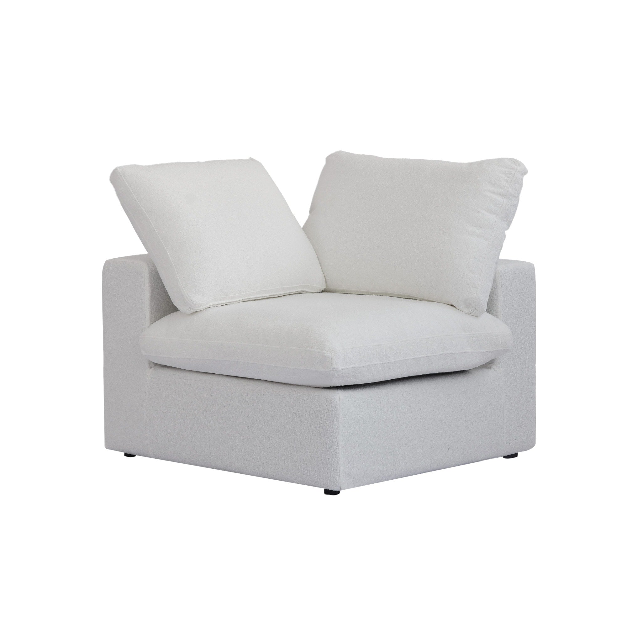 120 L-shaped Modern Sectional Sofa Linen Modular Sofa Couch with Storage Ottoman