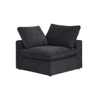 120 L-shaped Modern Sectional Sofa Linen Modular Sofa Couch with Storage Ottoman