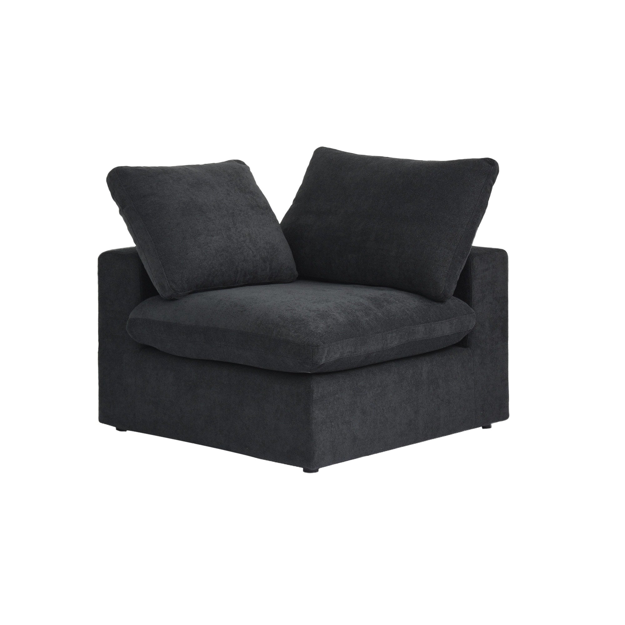 120 L-shaped Modern Sectional Sofa Linen Modular Sofa Couch with Storage Ottoman