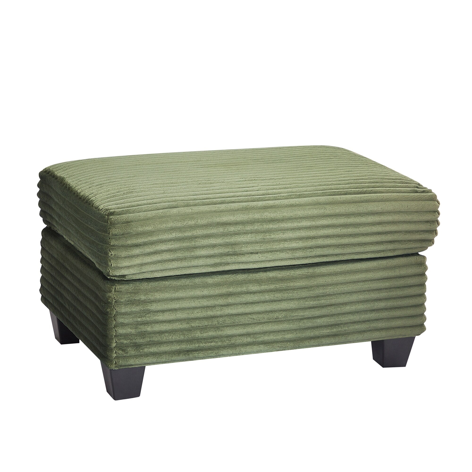 125'' Corduroy U-shaped Sectional Sofa with Movable Ottoman