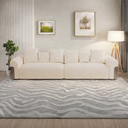 127.4Fabric 4-Seater Sofa with Deep Seat Sofa Comfy Cloud Couch with Pillows
