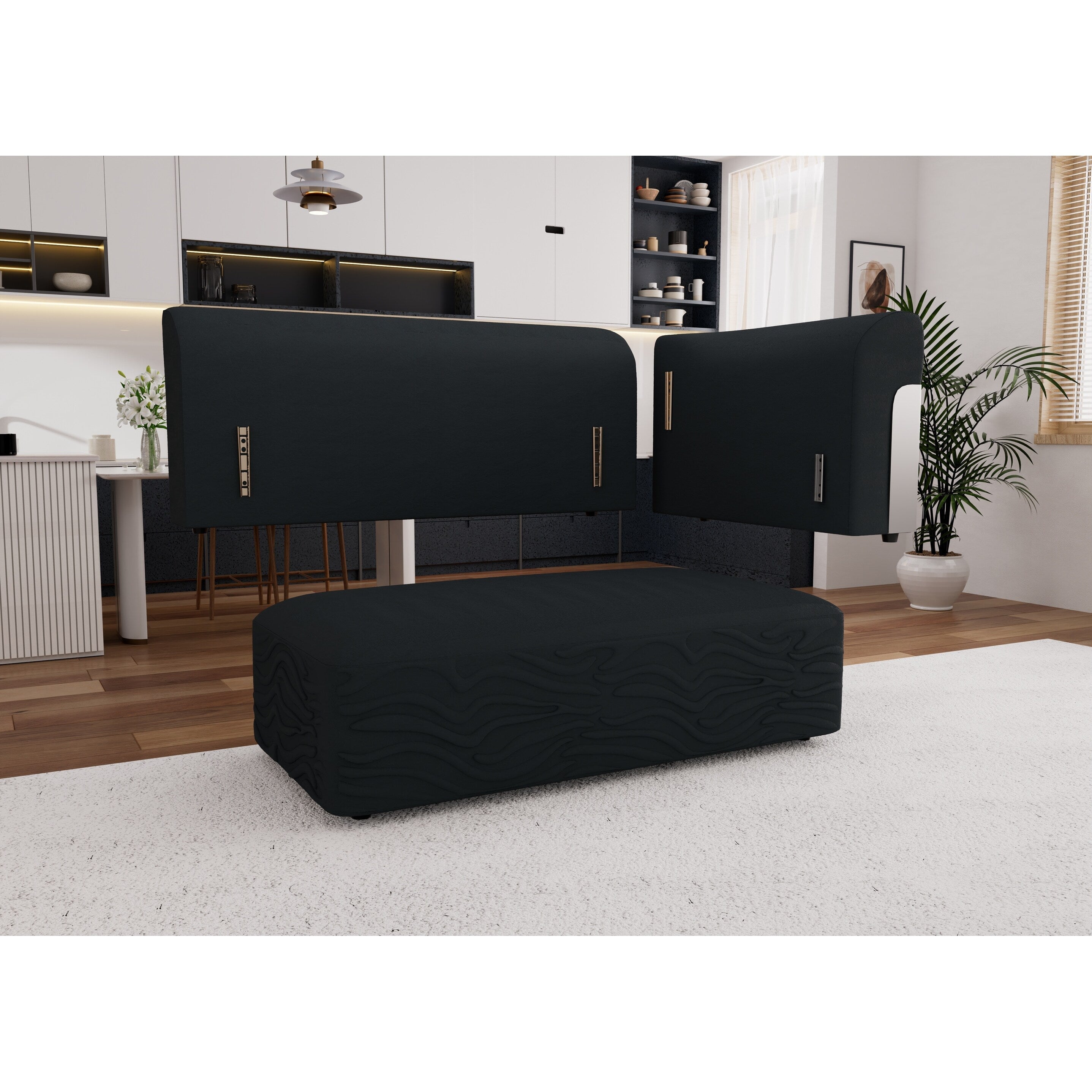 127.4Fabric 4-Seater Sofa with Deep Seat Sofa Comfy Cloud Couch with Pillows