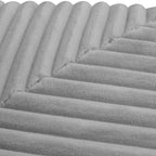 130 4-Seater Reversible Modular U-Shaped Sofa in Gray Striped Corduroy – Customizable Layout for Living & Bedrooms