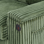 133 Corduroy 4-Seater Sofa with USB Ports, Flip-Top Cup Holders, and Hidden Storage