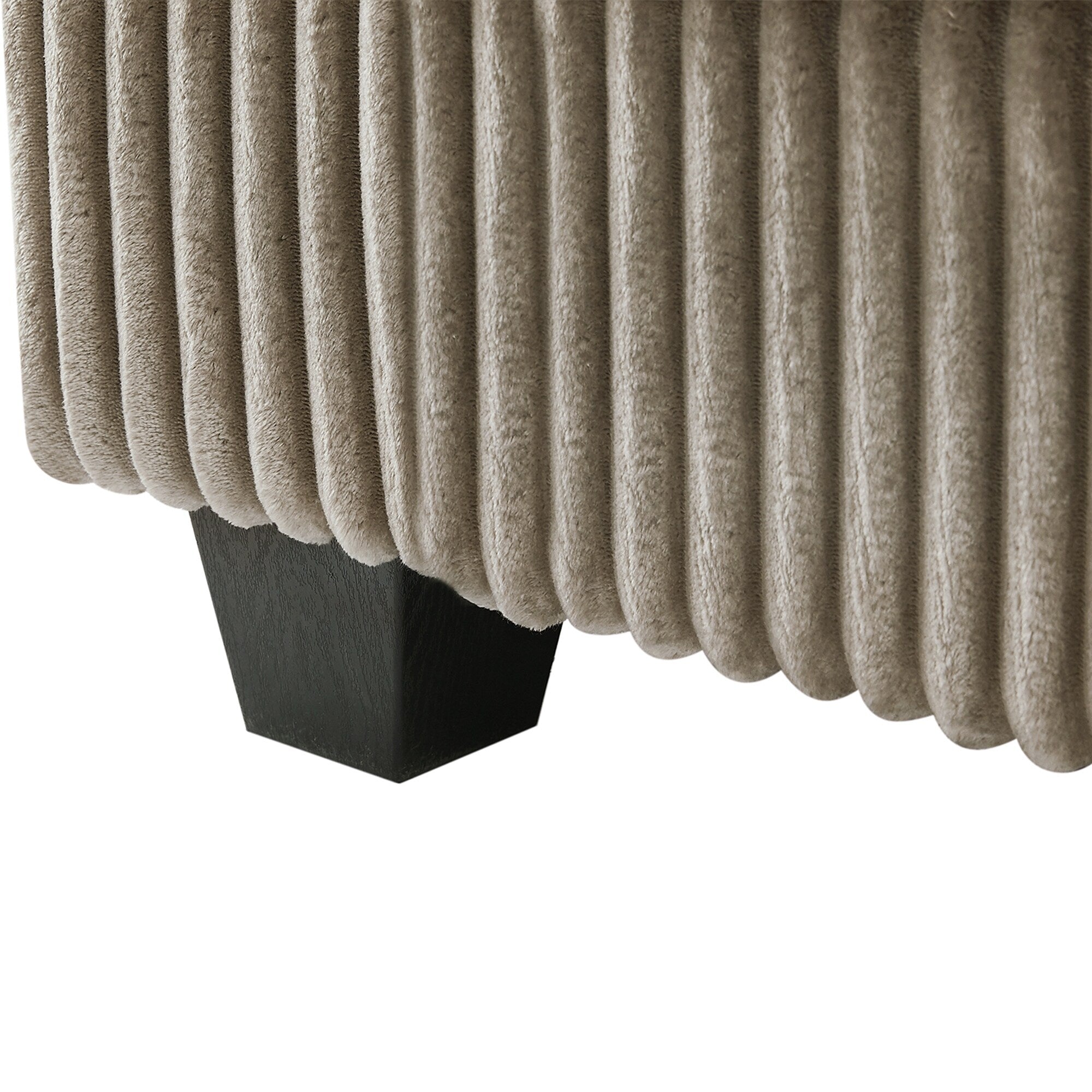 133 Corduroy 4-Seater Sofa with USB Ports, Flip-Top Cup Holders, and Hidden Storage