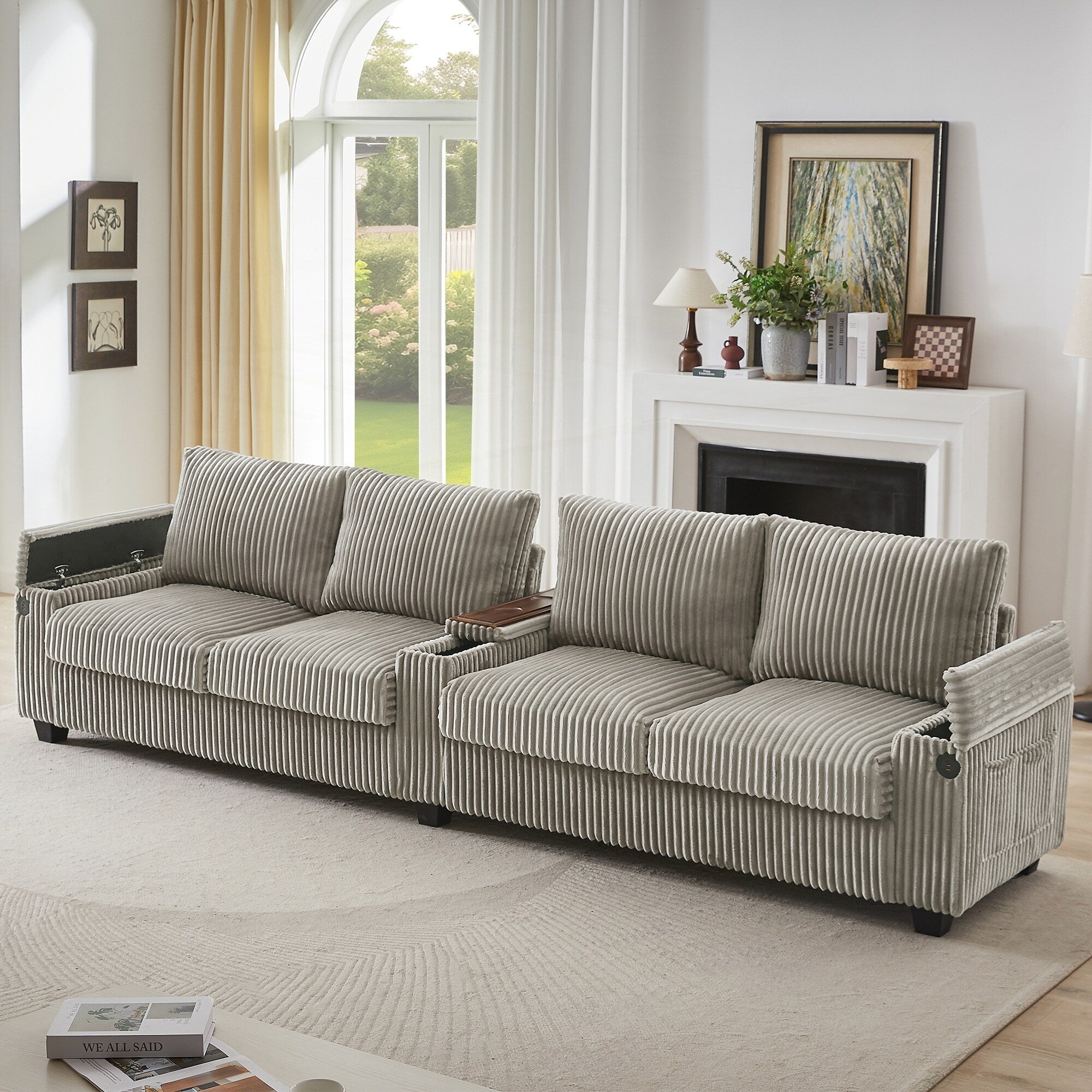 133inch 4-seater Corduroy Sofa Couch