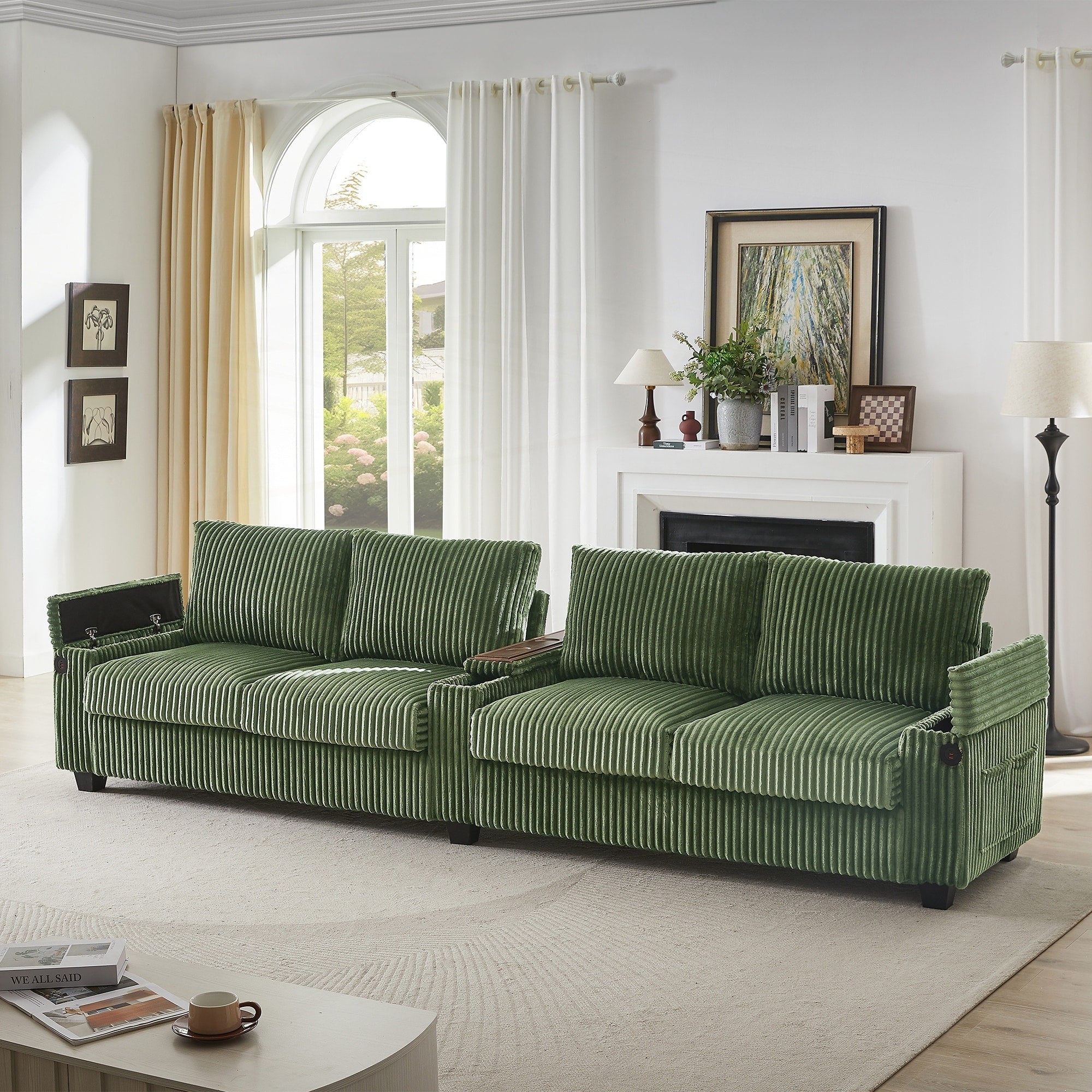 133inch 4-seater Corduroy Sofa Couch