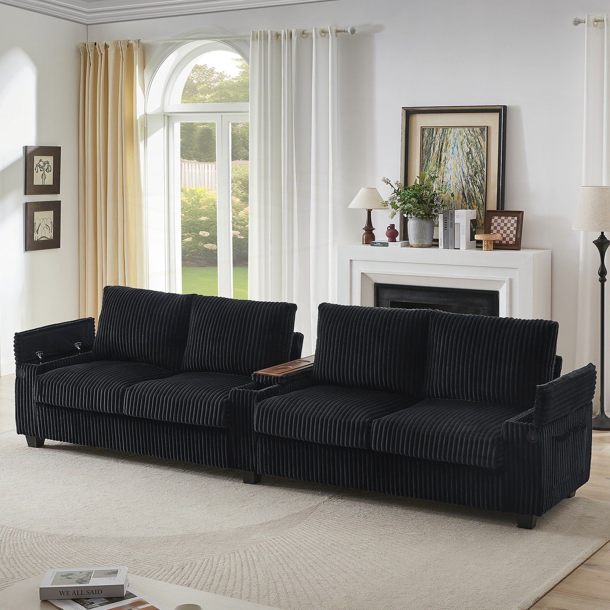 133inch 4-seater Corduroy Sofa Couch