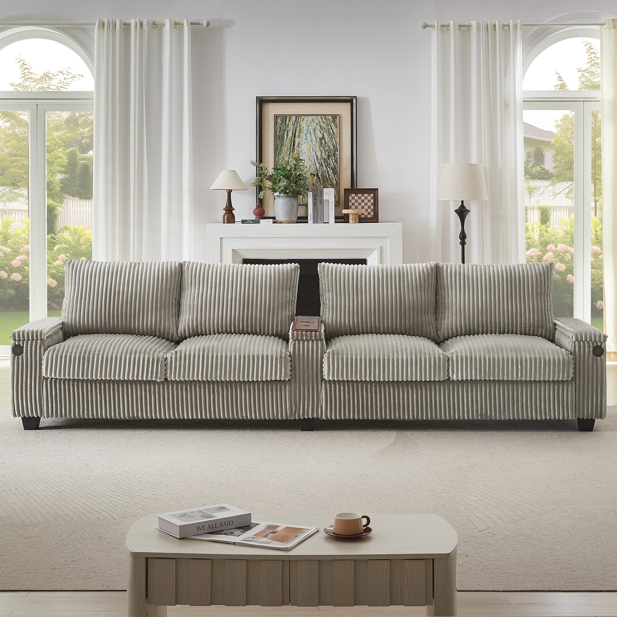 133inch 4-seater Corduroy Sofa Couch