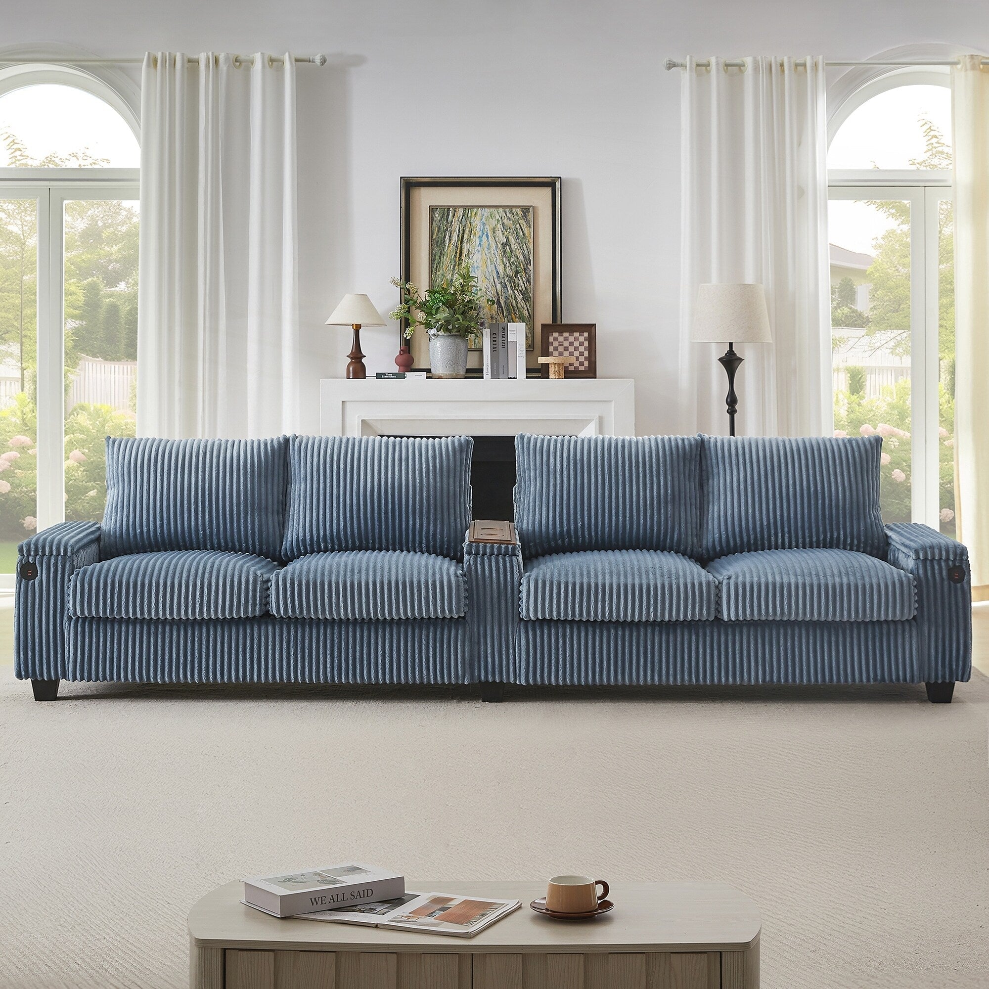 133inch 4-seater Corduroy Sofa Couch