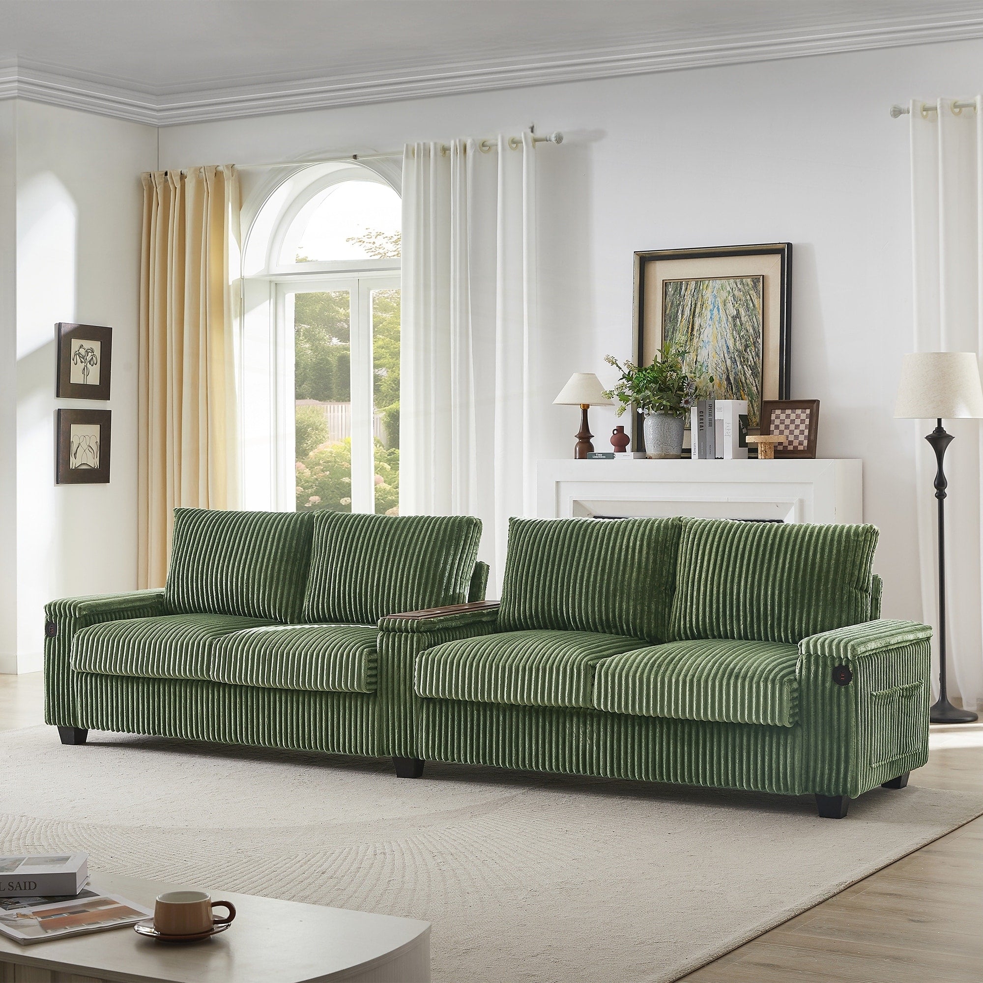 133inch 4-seater Corduroy Sofa Couch