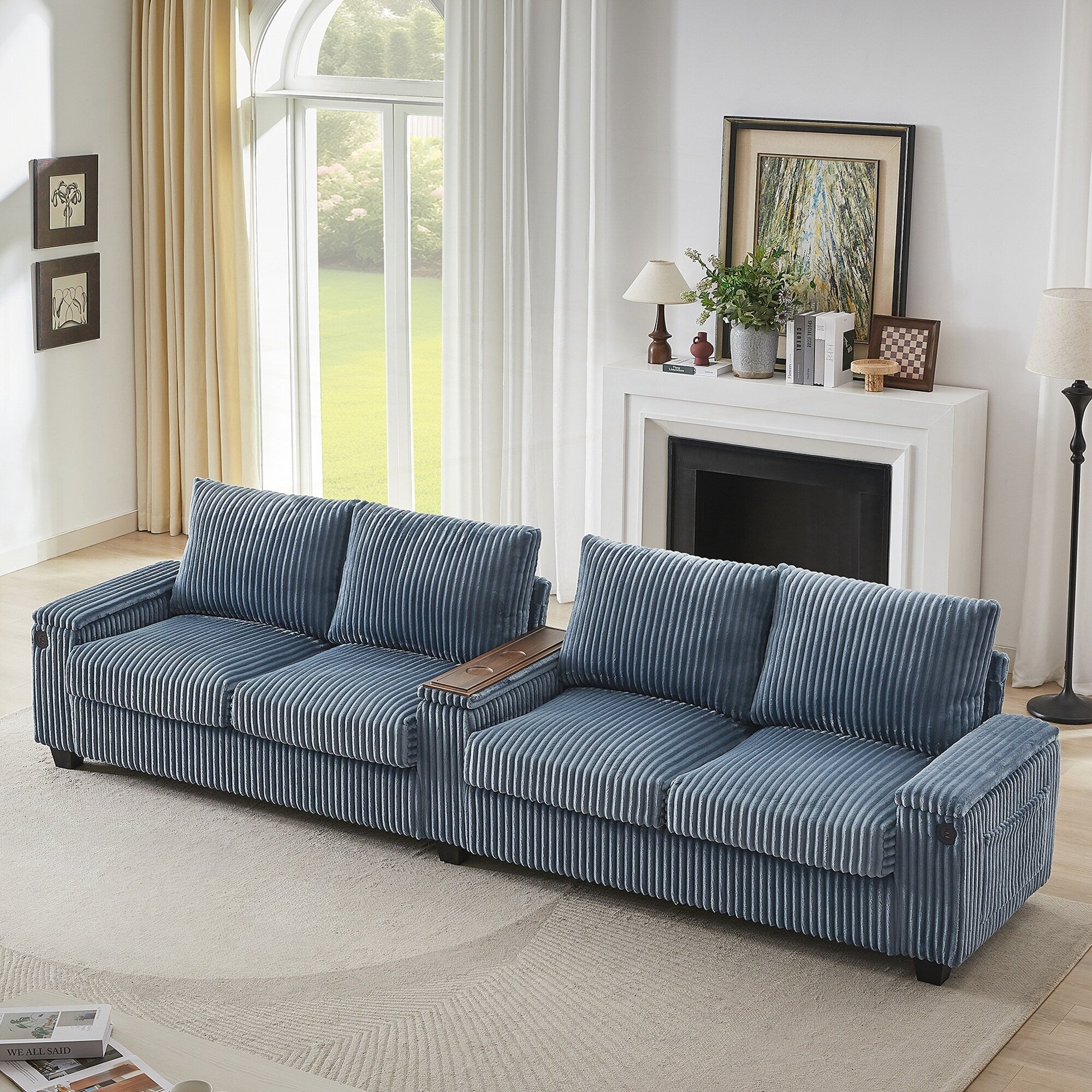 133inch 4-seater Corduroy Sofa Couch