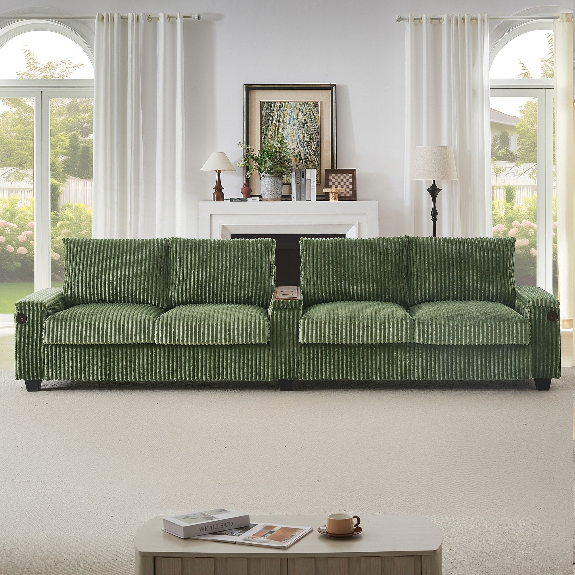 133inch 4-seater Corduroy Sofa Couch