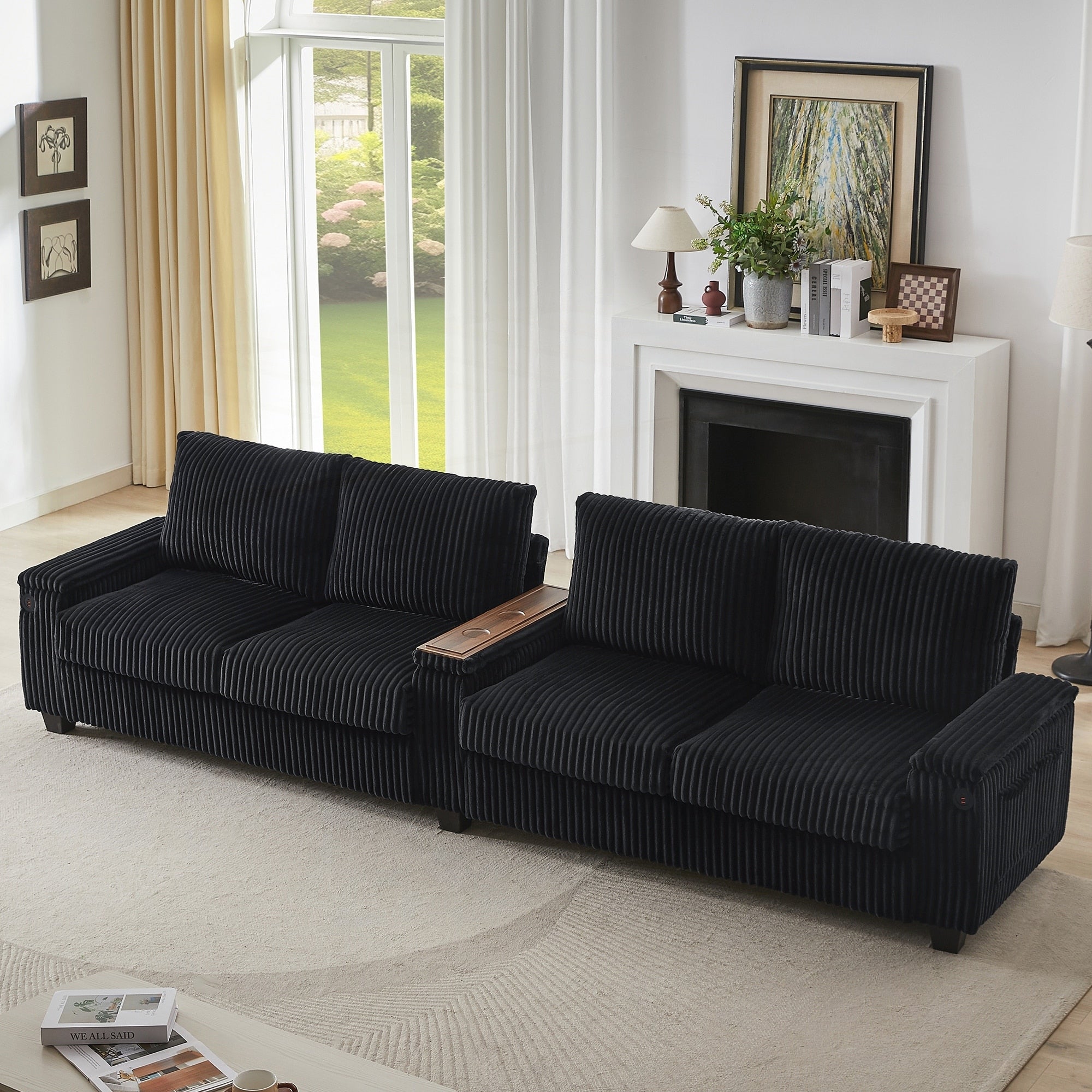 133inch 4-seater Corduroy Sofa Couch