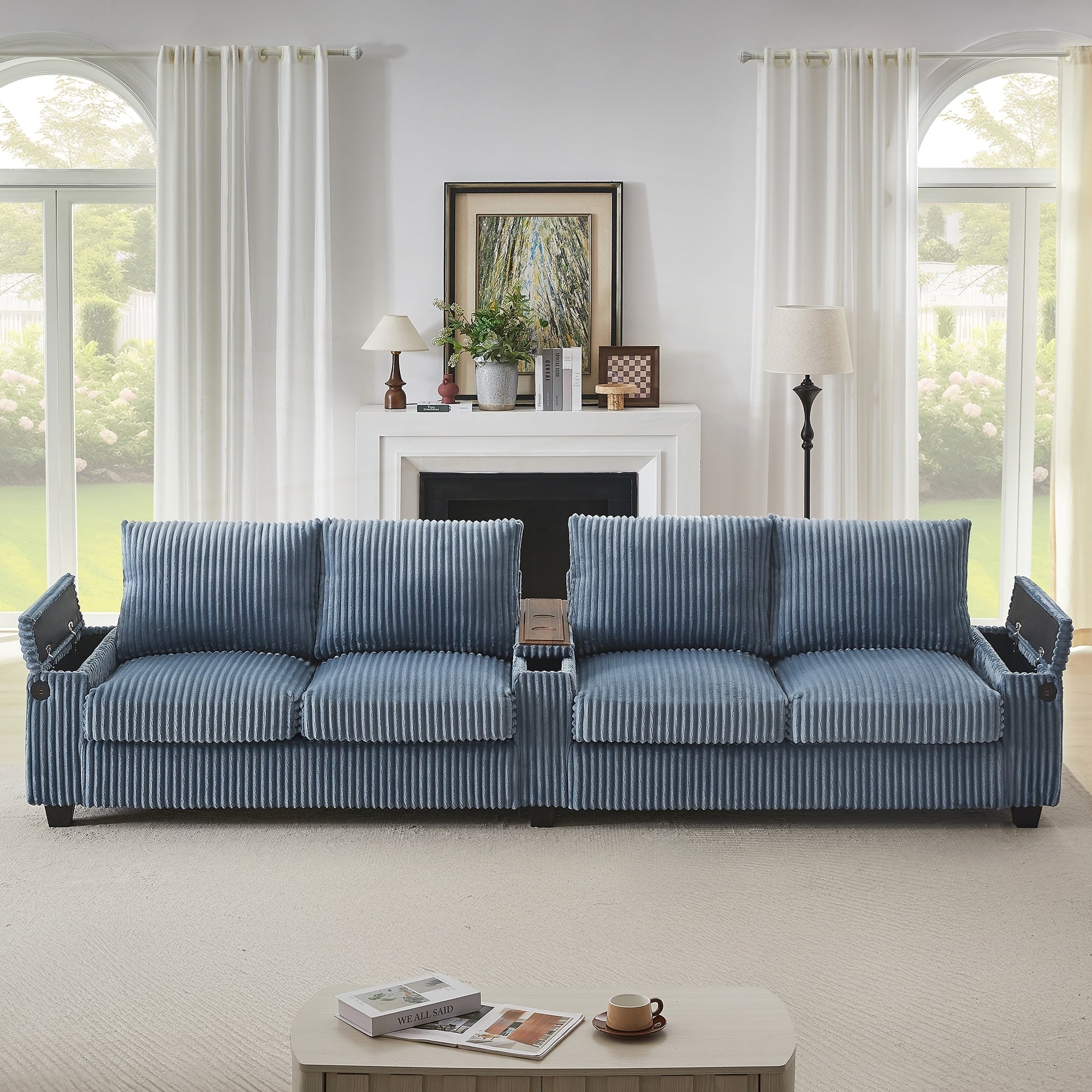 133inch 4-seater Corduroy Sofa Couch