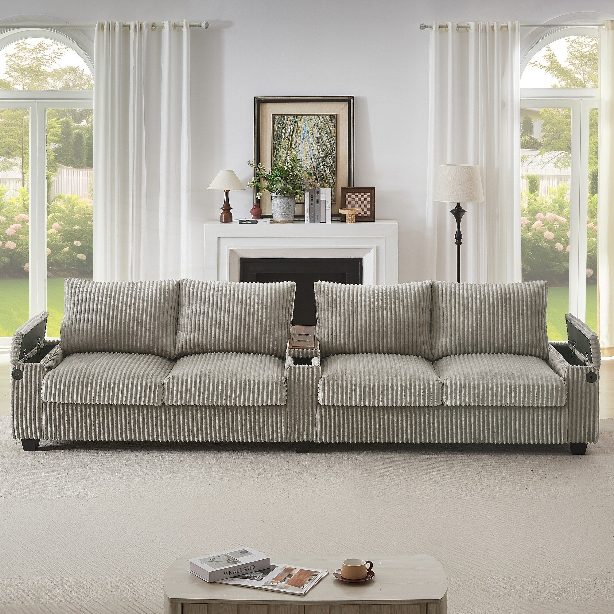133inch 4-seater Corduroy Sofa Couch
