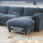 140 Inch Modular Sectional Sofa