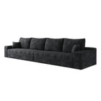 140Foam 5-Seater Sofa - Plush Corduroy Cloud Couch with Recliner and High-Resilience Foam