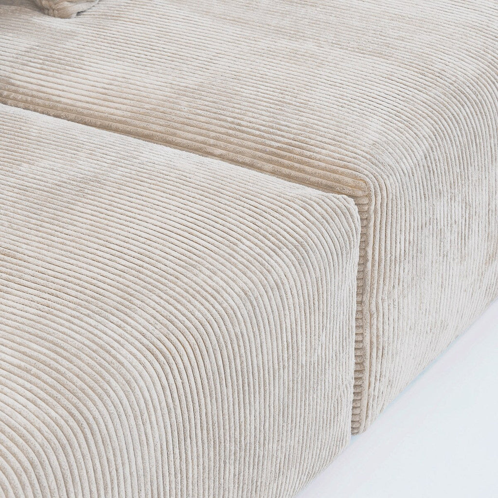 141.73 Corduroy Modular Sectional Sofa with Thick Cushion, Convertible Couch Deep Seat Couches for Living Room Sofa Sets