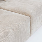 141.73 Corduroy Modular Sectional Sofa with Thick Cushion, Convertible Couch Deep Seat Couches for Living Room Sofa Sets