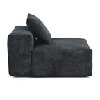 141.73 Corduroy Modular Sectional Sofa with Thick Cushion, Convertible Couch Deep Seat Couches for Living Room Sofa Sets