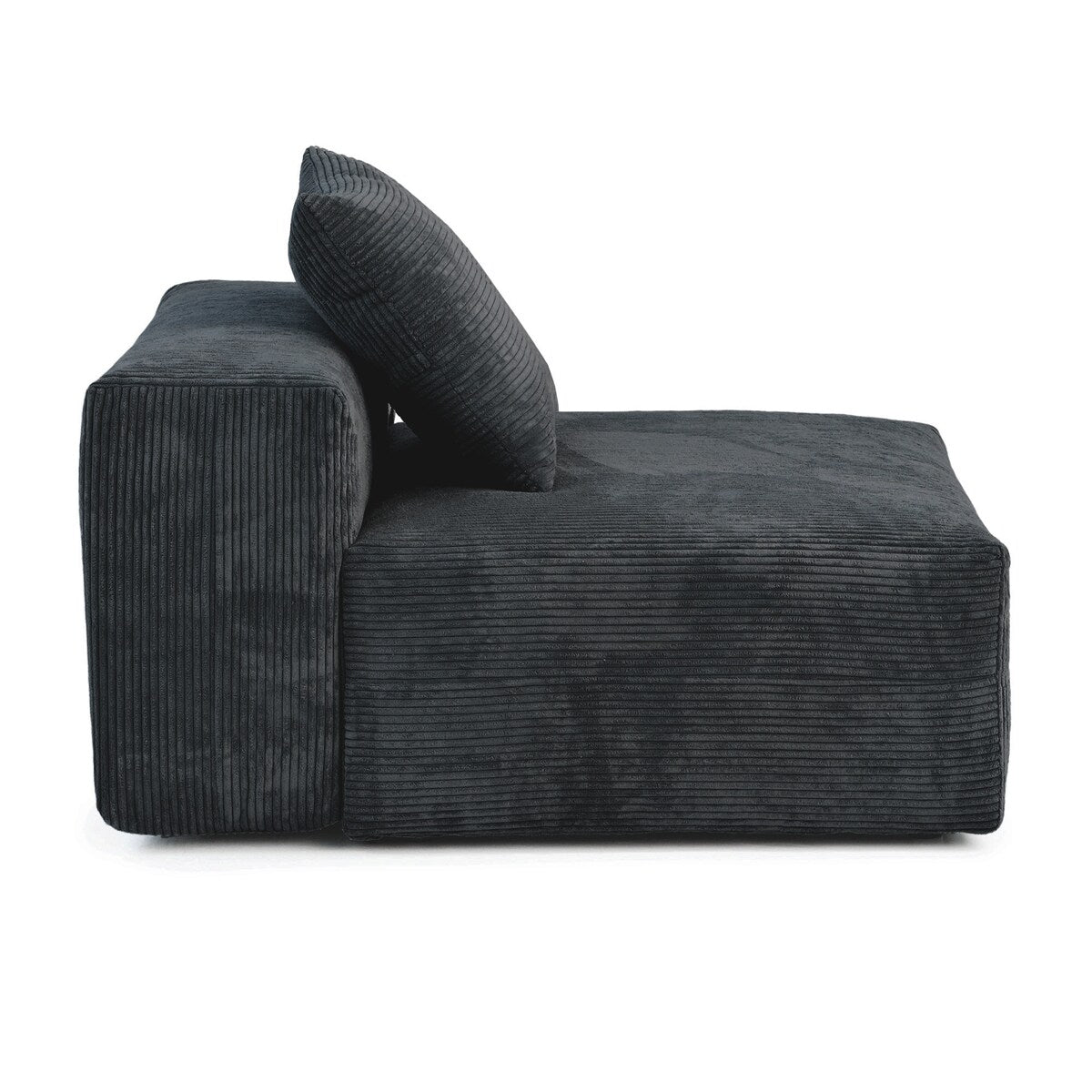 141.73 Corduroy Modular Sectional Sofa with Thick Cushion, Convertible Couch Deep Seat Couches for Living Room Sofa Sets