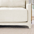 141.7 Chenille 6-Seater Sofa with ergonomic, wooden base,high - resilience sponge for Living Room
