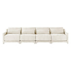141.7 Chenille 6-Seater Sofa with ergonomic, wooden base,high - resilience sponge for Living Room