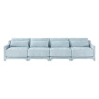 141.7 Chenille 6-Seater Sofa with ergonomic, wooden base,high - resilience sponge for Living Room