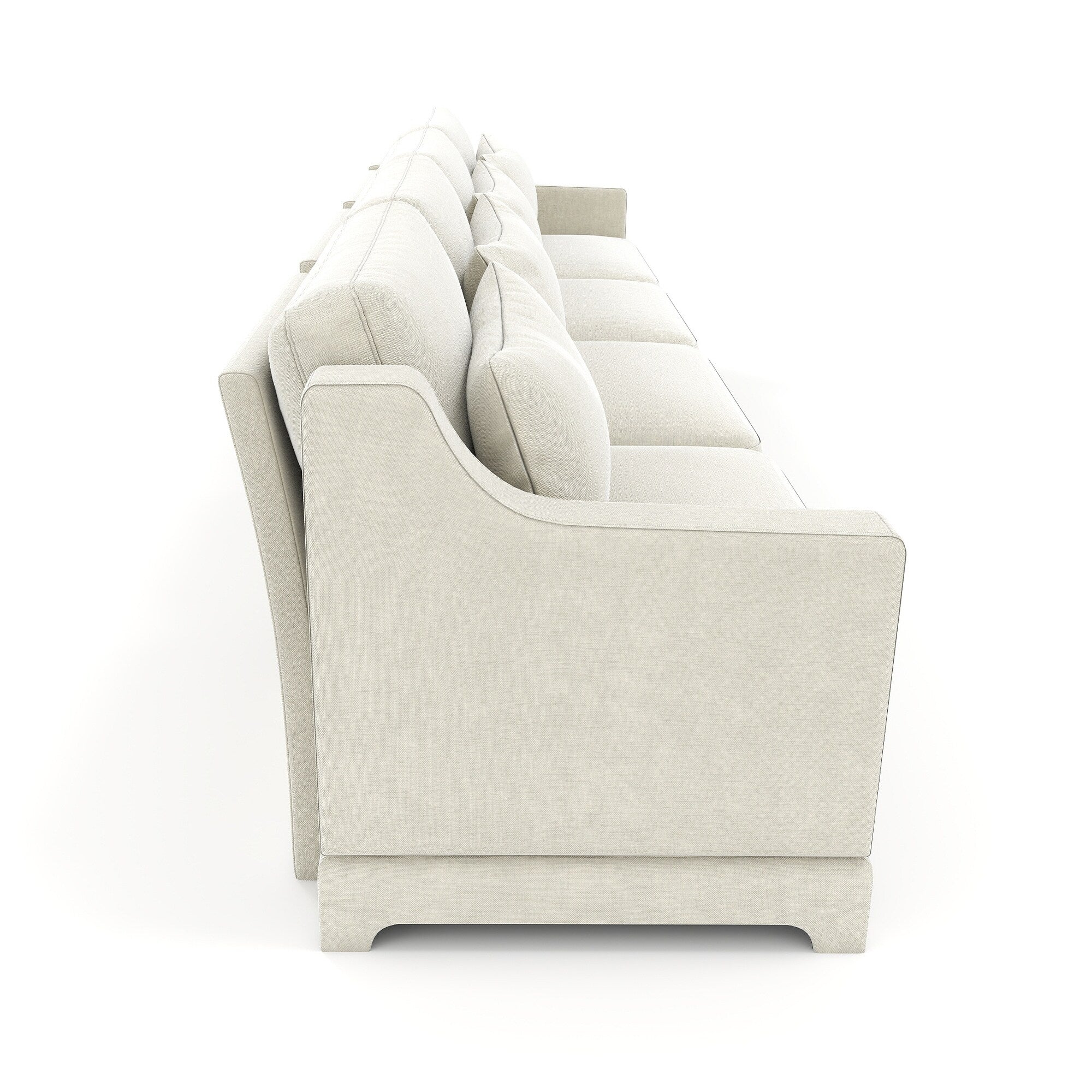 141.7 Chenille 6-Seater Sofa with ergonomic, wooden base,high - resilience sponge for Living Room