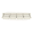 141.7 Chenille 6-Seater Sofa with ergonomic, wooden base,high - resilience sponge for Living Room