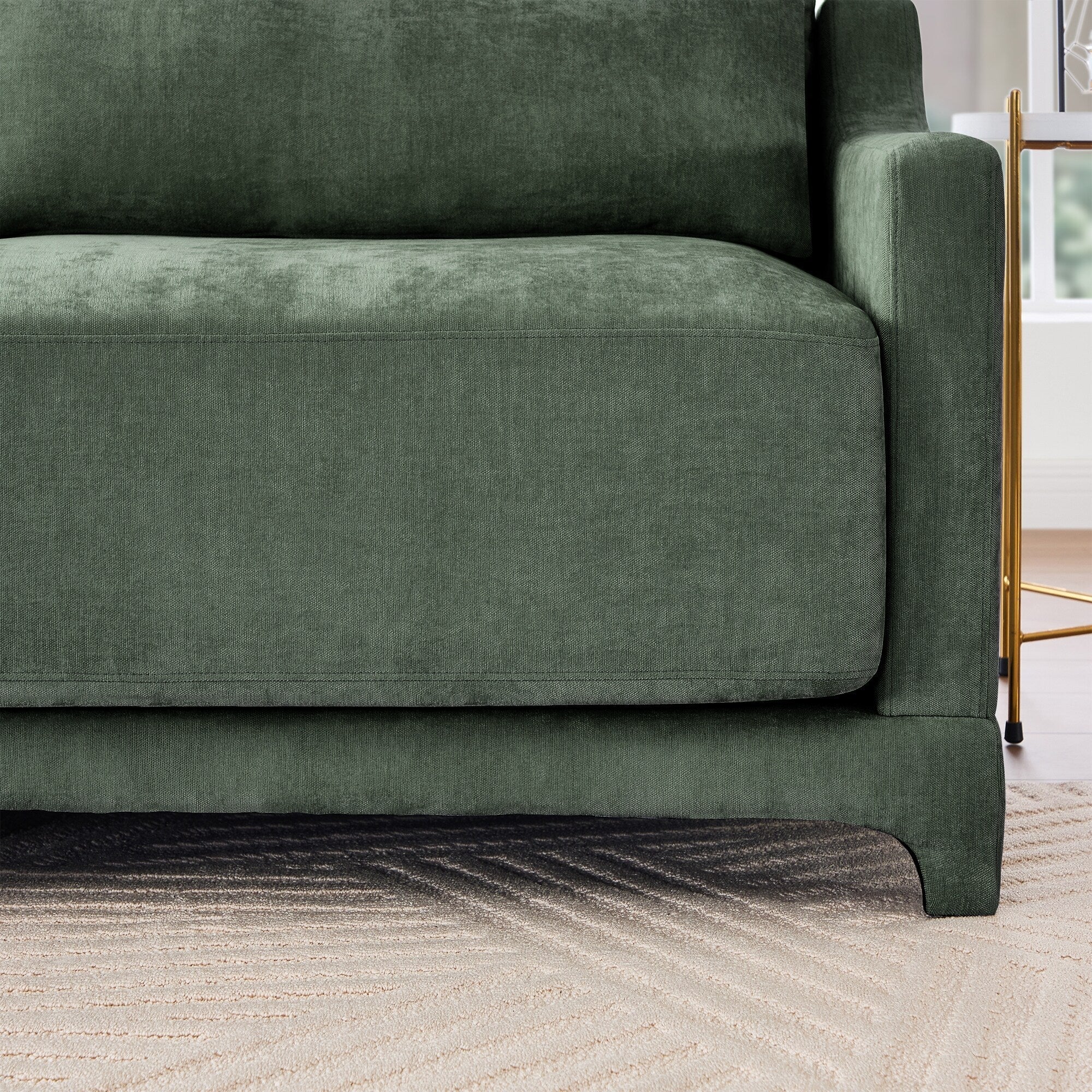 141.7 Chenille 6-Seater Sofa with ergonomic, wooden base,high - resilience sponge for Living Room