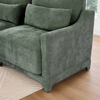 141.7 Chenille 6-Seater Sofa with ergonomic, wooden base,high - resilience sponge for Living Room