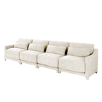 141.7 Chenille 6-Seater Sofa with ergonomic, wooden base,high - resilience sponge for Living Room