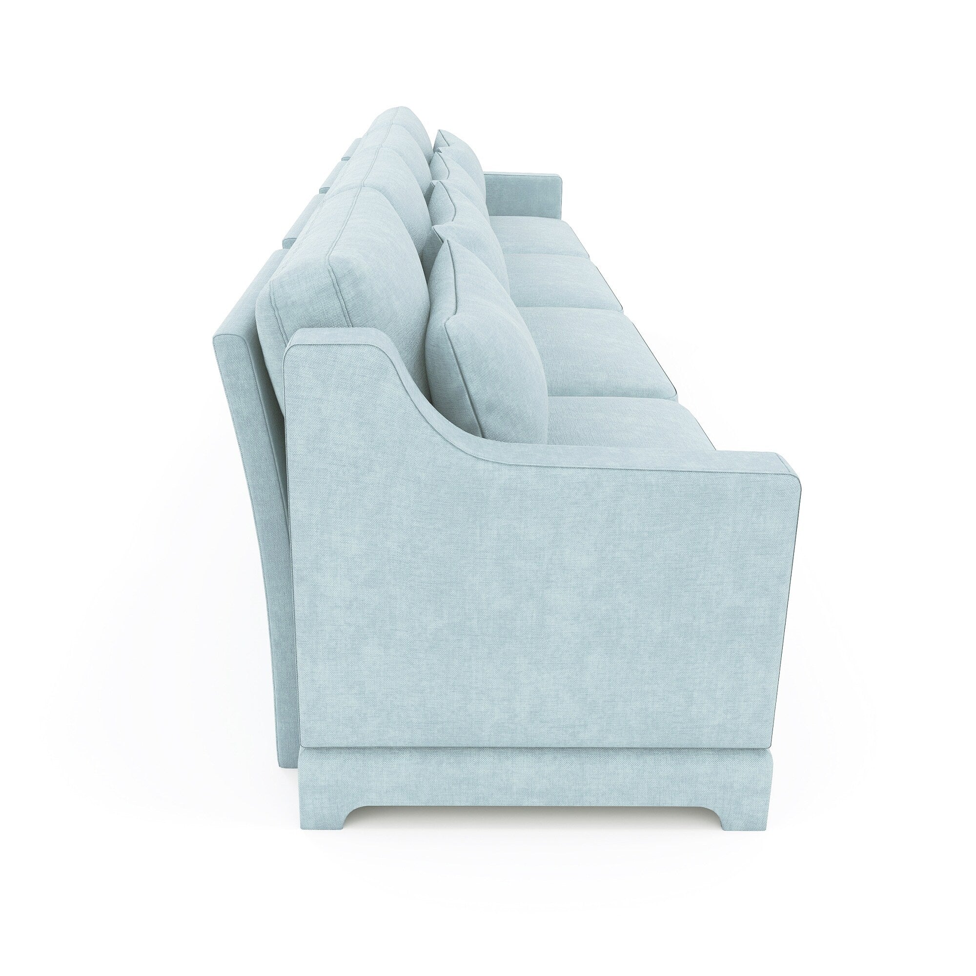 141.7 Chenille 6-Seater Sofa with ergonomic, wooden base,high - resilience sponge for Living Room